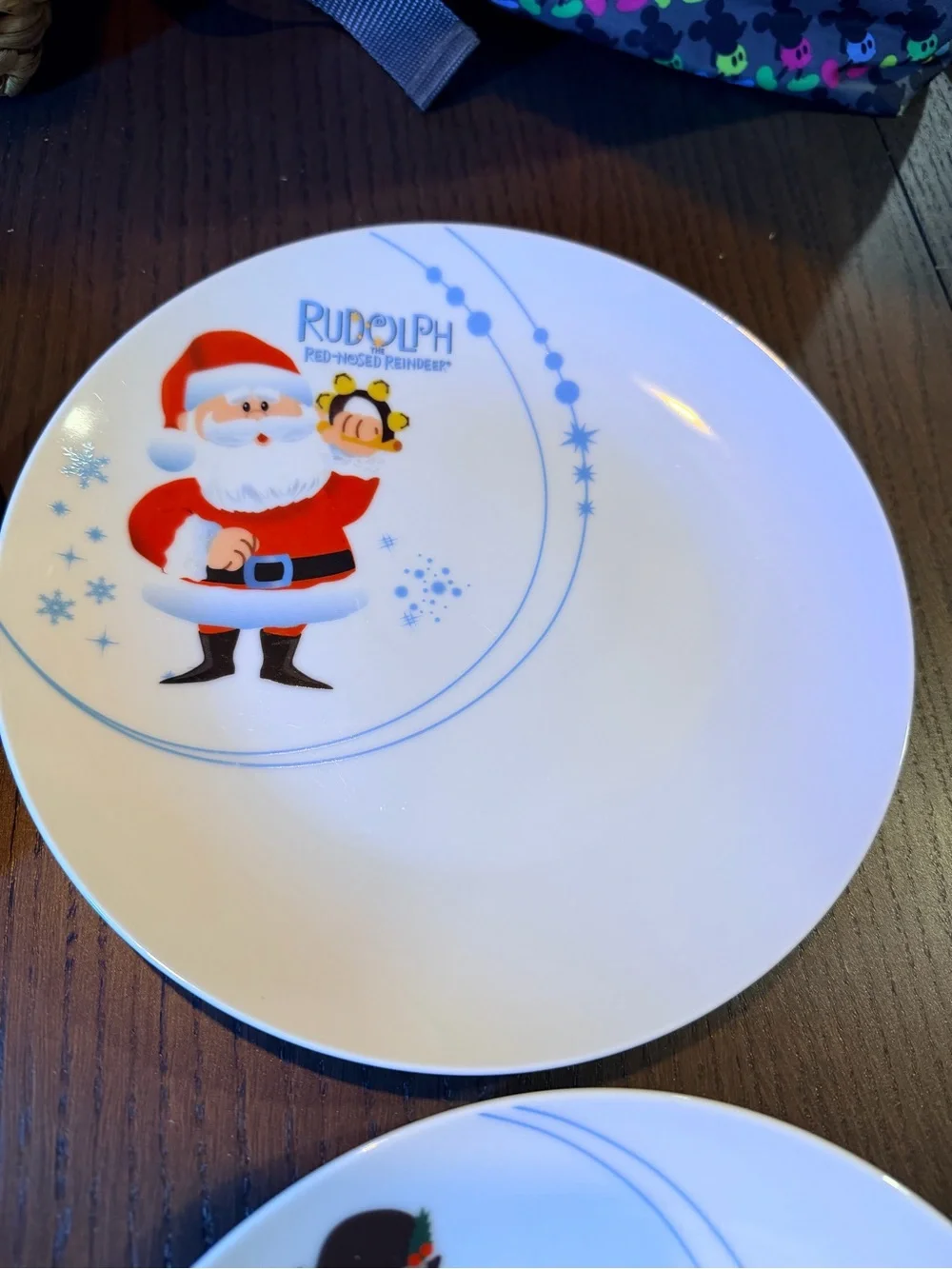 Rudolph the Red Nosed Reindeer Set of 4 Holiday Dessert Ceramic 8” Plates